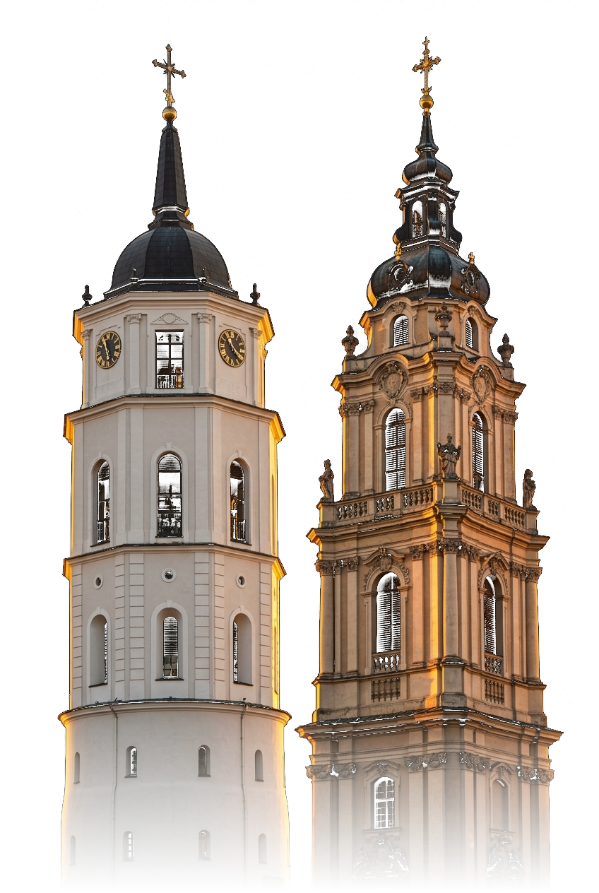 Vilnius Architectural Courtyard and Cityscape